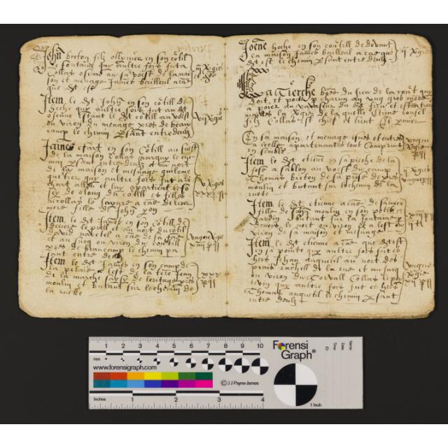 St Peter Port: Greffe, Langlois A.2 Livre de Perchage (1602) for Fief de la Cour