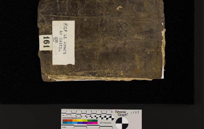 St Peter Port: Greffe, Langlois A.2 Livre de Perchage (1584) for Fief le Comte au Castel (1) front