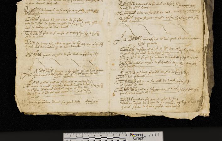 St Peter Port: Greffe, Langlois A.2 Livre de Perchage (1595 and 1644) for Fief Thomas Blondel