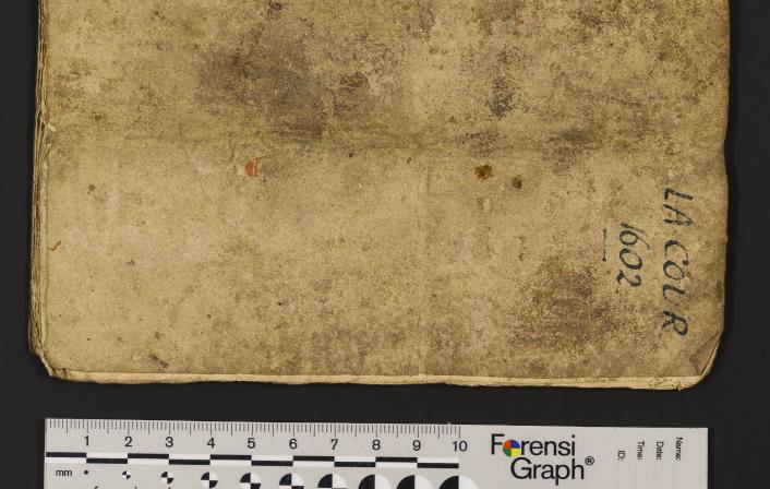 St Peter Port: Greffe, Langlois A.2 Livre de Perchage (1602) for Fief de la Cour (1) front outside